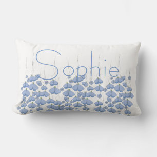Cojín Lumbar Personalizado del enjambre de mariposa azul