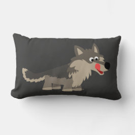 Cojín Lumbar Personalizado lindo Hungry Wolf Pillow