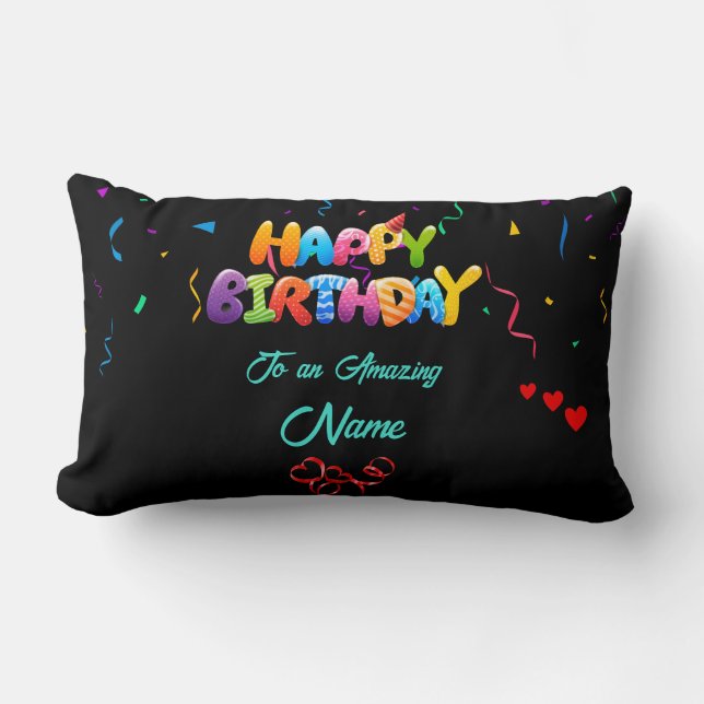 Cojín Lumbar Personalizado Lumbar Pillow - Perfecto regalo de c (Anverso)