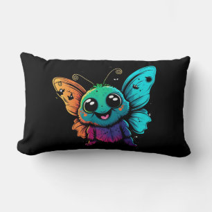 Cojín Lumbar personalizado-mariposa-con-mariposa-su-cabeza
