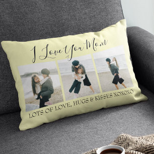 Cojín Lumbar Personalizado moderno te amo a mamá   3 Foto