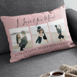 Cojín Lumbar Personalizado moderno te amo a mamá   3 Foto