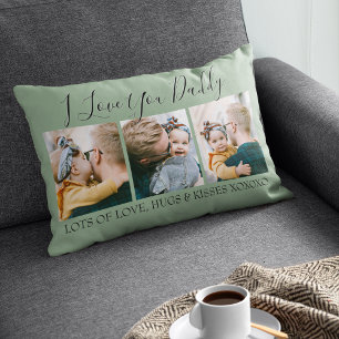 Cojín Lumbar Personalizado moderno te amo papá 3 Foto