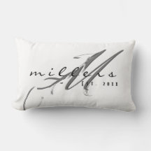 Personalizado Nombre y Monograma de la Familia Mod