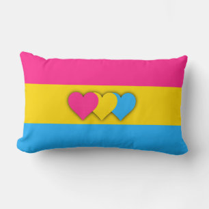 Cojín Lumbar Personalizado Pansexuality flag pillow
