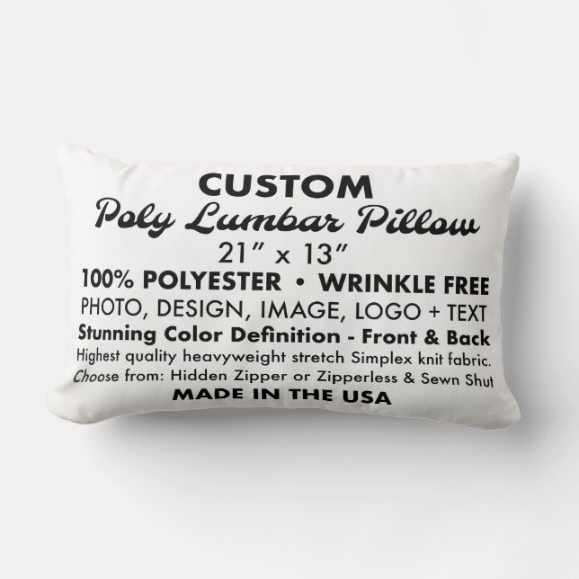 Cojín Lumbar Personalizado personalizado Lumber Photo Pillow co (Anverso)