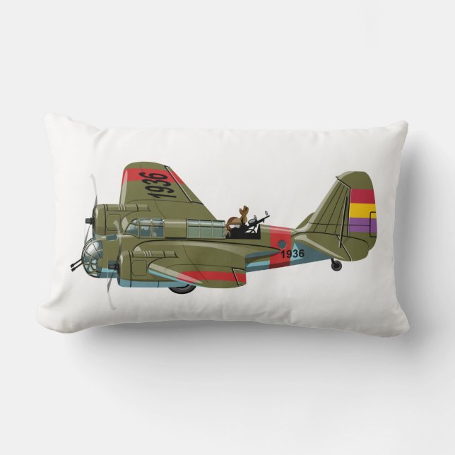 Cojín Lumbar Personalizado retro bombero (Anverso)