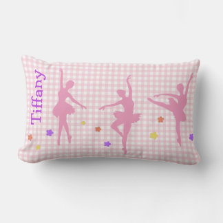 Cojín Lumbar Personalizado Rosada Ballerinas Acento Pillow