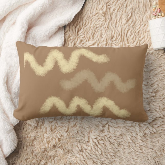 Cojín Lumbar personalizado simple hojas negras púrpura azul agr (Manta)