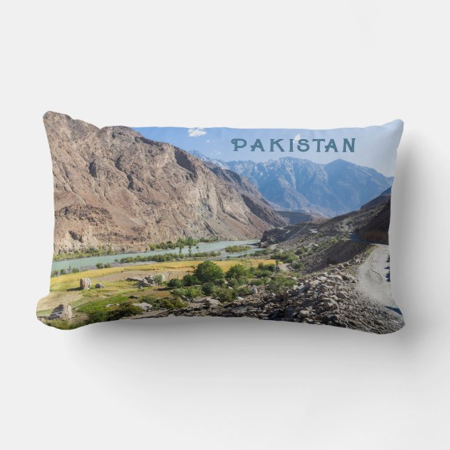 Cojín Lumbar Personalizado Texto Pakistán (Anverso)