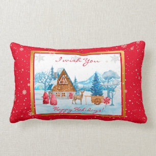 Cojín Lumbar Personalizar Algodón de Paisaje de Vacaciones