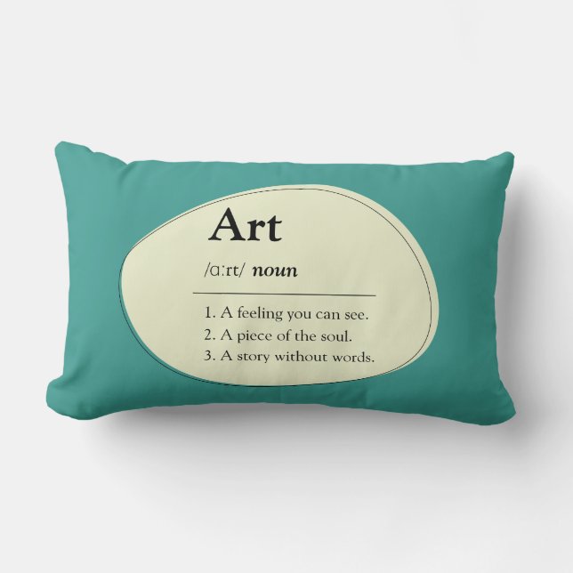 Cojín Lumbar Personalized Art Dictionary Style Lumbar Pillow (Anverso)