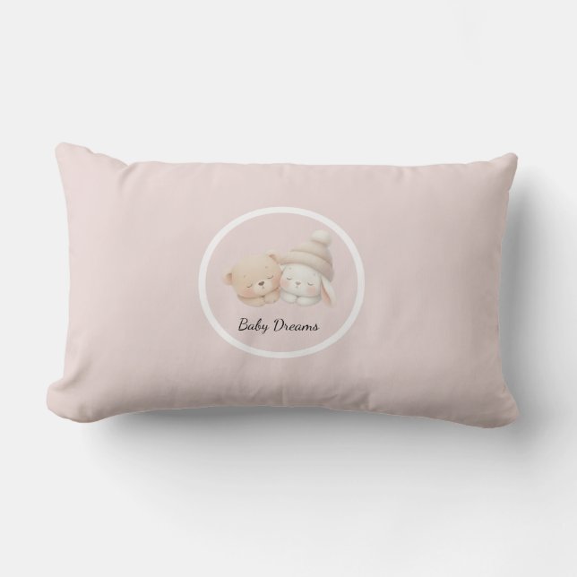 Cojín Lumbar Personalized Baby Dreams Burp Cloth – Cute Bear &  (Anverso)