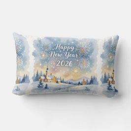 Cojín Lumbar Personalized Family Name New Year Throw Pillow