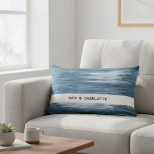 Cojín Lumbar Personalized Lumbar Pillow, Shaded Blue Ombre