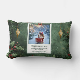 Cojín Lumbar Personalized Photo Christmas Pillow