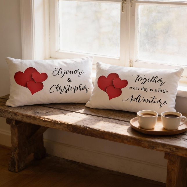 Cojín Lumbar Personalized Together Every Day Adventure Quote  (Subido por el creador)