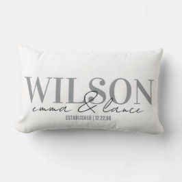 Cojín Lumbar Personalized Wedding Pillow, Names & Dates