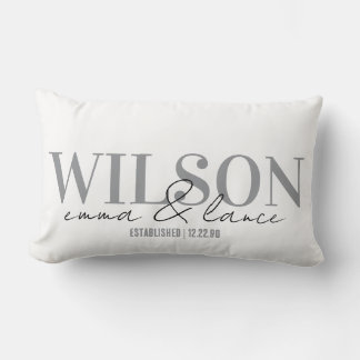 Cojín Lumbar Personalized Wedding Pillow, Names & Dates 