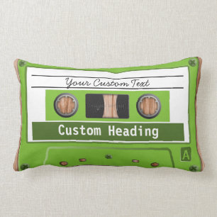 Cojín Lumbar Personalizó cualquier cinta de casete retra de