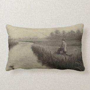 Cojín Lumbar Pesca de mosca retro