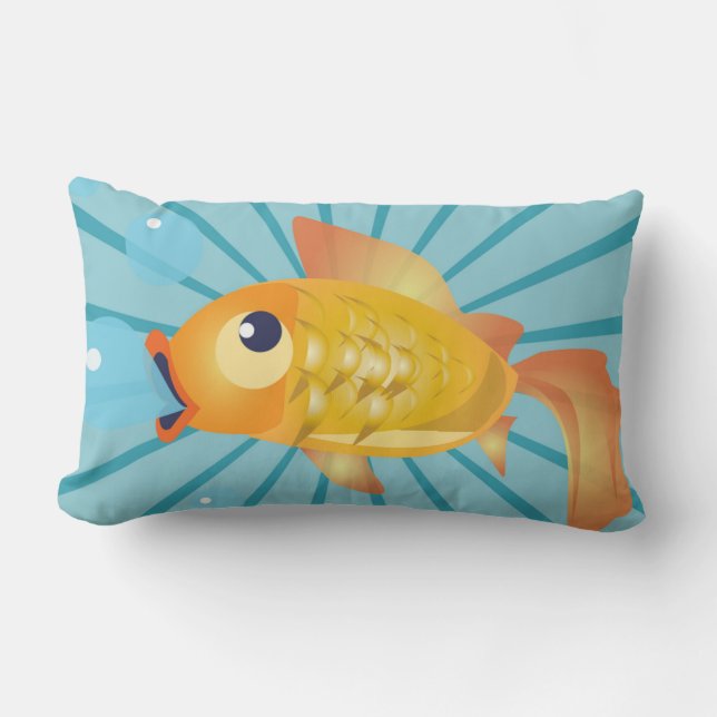 COJÍN LUMBAR PESCADO DE ORO (Anverso)