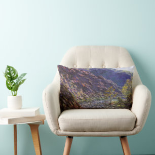 Cojín Lumbar Petite Creuse, Luz solar por Claude Monet