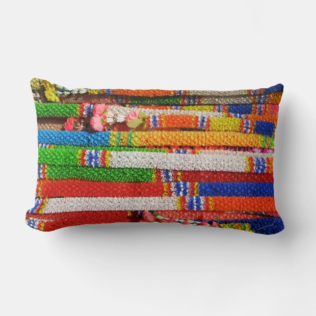 Cojín Lumbar Phuang Maalai - Garland floral tailandés (Anverso)