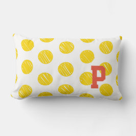 Cojín Lumbar Pickleball de puntos de polka de artesanía Diversi