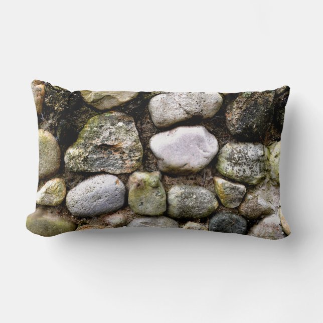 Cojín Lumbar Piedra de campo, rocas, piedra angustiada (Anverso)