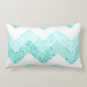 Cojín Lumbar Piedra lumbar chevron chevron chivo Aqua de doble 