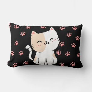 Cojín Lumbar Piedra lumbar negras rosada para gato y patas