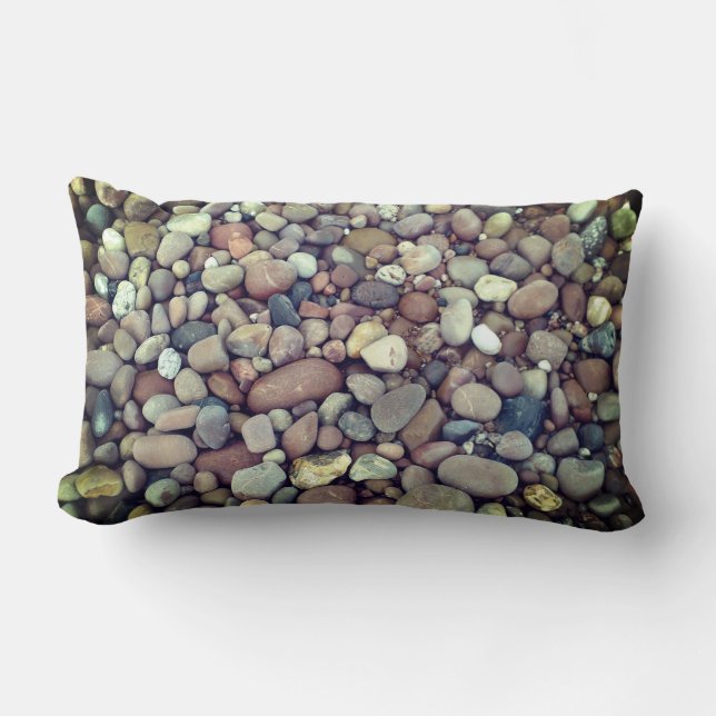 Cojín Lumbar Piedras Pebbles Foto Pillow Lumbar (Anverso)