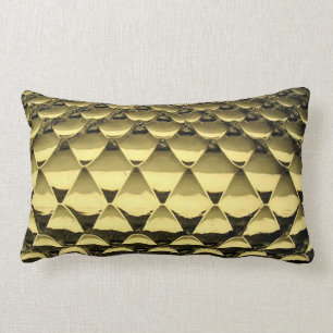 Cojín Lumbar Piel de serpiente metálica del oro africano