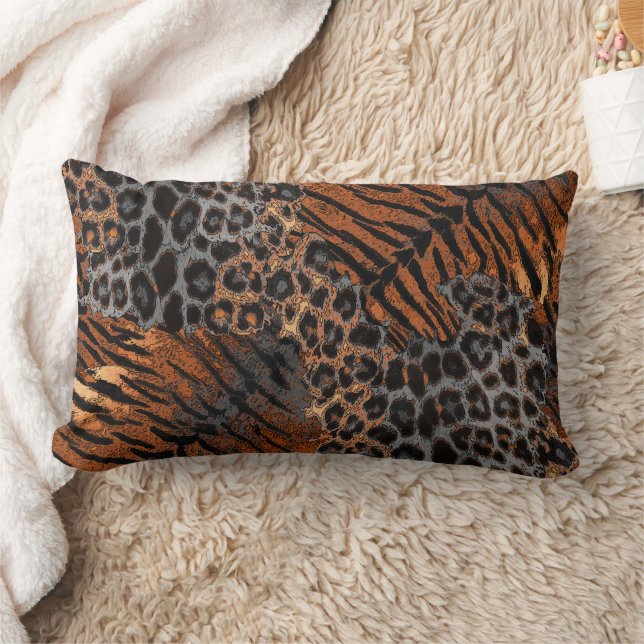 Cojín Lumbar Piel de tigre leopardo de moda (Manta)