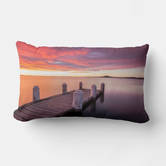 Cojín Lumbar Pier en el lago Illawarra (Anverso)