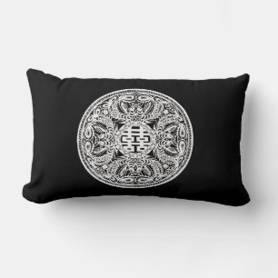 Cojín Lumbar Pilar chino de doble felicidad