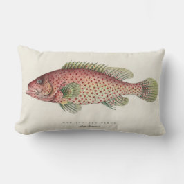 Cojín Lumbar Pilar de diseño de peces de época