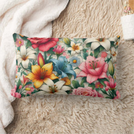 Cojín Lumbar Pilar de flor de serenidad de primavera