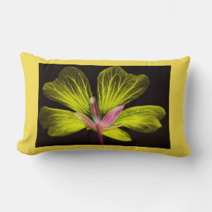 Cojín Lumbar Pilar de flores amarillas y rosas