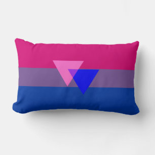 Cojín Lumbar Pilar de la bandera de la Bisexualidad