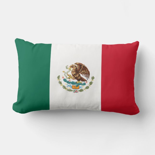 Cojín Lumbar Pilar de la bandera de México (Anverso)