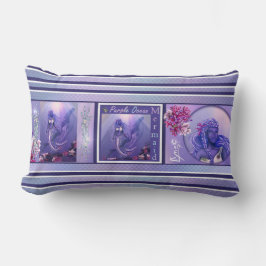 Cojín Lumbar Pilar de lanzamiento de sirena en el océano púrpur