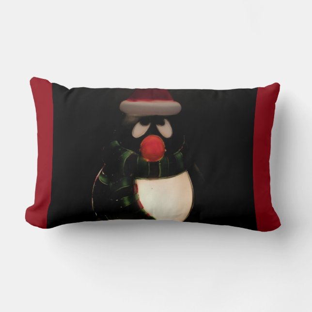 Cojín Lumbar Pilar de raya de pingüino (Anverso)