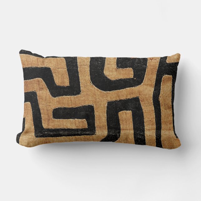 Cojín Lumbar Pilar de tela Kuba, Lumbar oscuro 8/18 (Anverso)