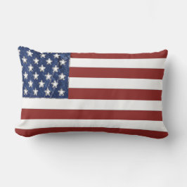 Cojín Lumbar Pilar decorativo de la bandera estadounidense