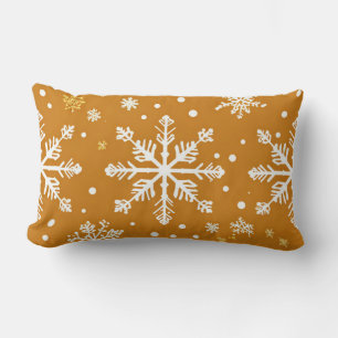 Cojín Lumbar Pilar del patrón del copo de nieve retro vintage d