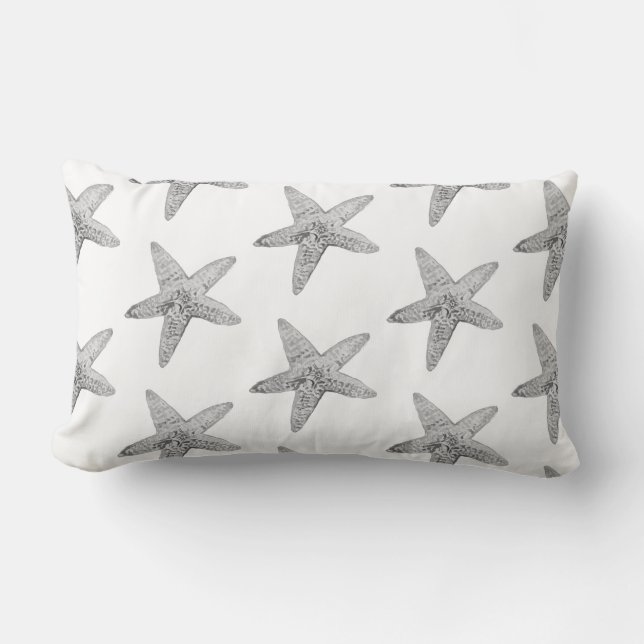 Cojín Lumbar Pilar del patrón Gary Starfish Beach (Anverso)