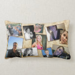 Cojín Lumbar Pilar fotográfico de la personalizable en Damasco<br><div class="desc">Foto de almohada de Personalizado familiar en Damask y Browns. Una gran almohada personalizado completa con la foto de su familia o la foto de su elección. ¡Simplemente sube y termina! Los tonos marrones cálidos se adaptan a cualquier habitación de su casa. Subtuito fondo con motivos de damasco.</div>