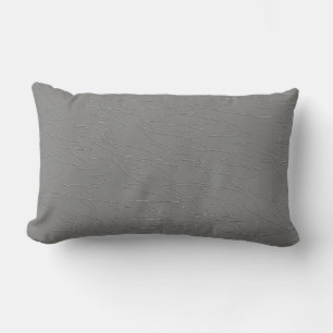 Cojín Lumbar Pilar gris con líneas grises aleatorias, grabado